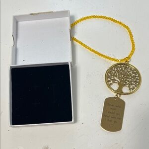 Tree of Life Drive Safe Mom I Need You Here With Me Keychain Orange Beads